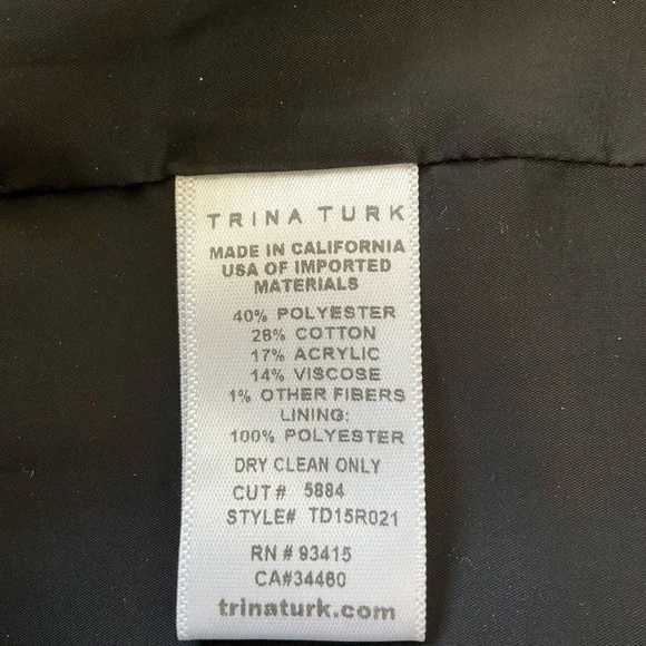 Trina Turk Layke Multi-Color Fringe Designer Dress Square Neck 3/4 Sleeves 2 - Picture 12 of 15